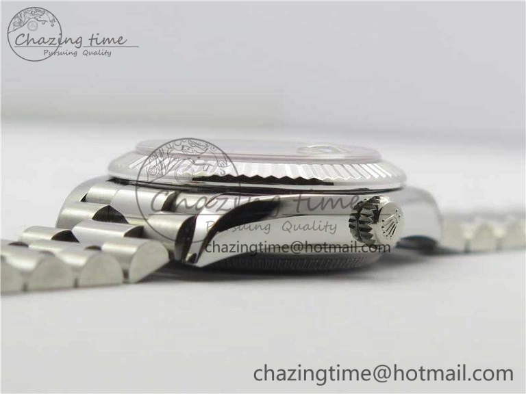 Datejust 31mm 278275 SS BP Maker Best Edition Gray Roman Dial on SS President Bracelet