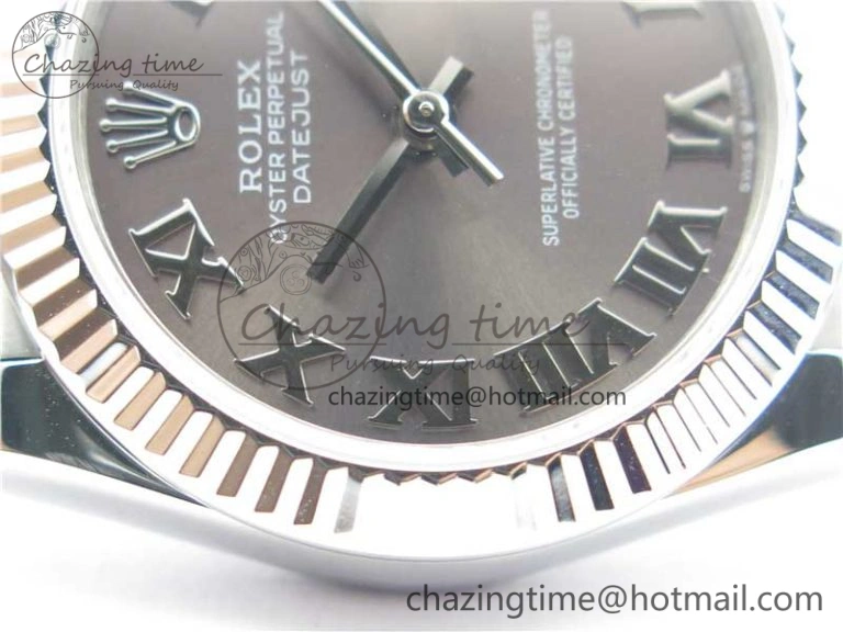 Datejust 31mm 278275 SS BP Maker Best Edition Gray Roman Dial on SS President Bracelet