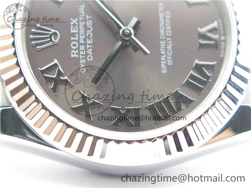 Datejust 31mm 278275 SS BP Maker Best Edition Gray Roman Dial on SS President Bracelet