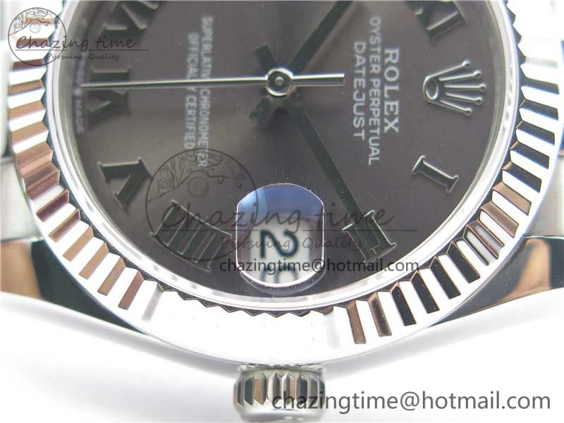 Datejust 31mm 278275 SS BP Maker Best Edition Gray Roman Dial on SS President Bracelet