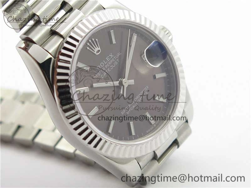 Datejust 31mm 278275 SS BP Maker Best Edition Gray Stick Markers Dial on SS President Bracelet