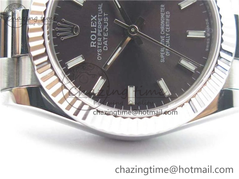 Datejust 31mm 278275 SS BP Maker Best Edition Gray Stick Markers Dial on SS President Bracelet