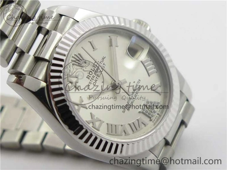 Datejust 31mm 278275 SS BP Maker Best Edition Silver Roman Dial Crystal @6 on SS President Bracelet