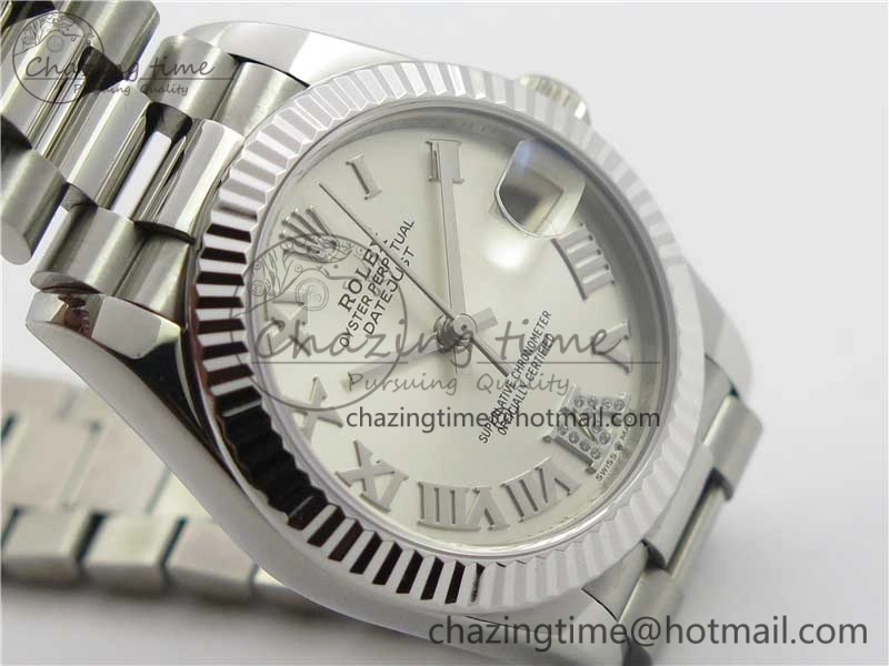 Datejust 31mm 278275 SS BP Maker Best Edition Silver Roman Dial Crystal @6 on SS President Bracelet