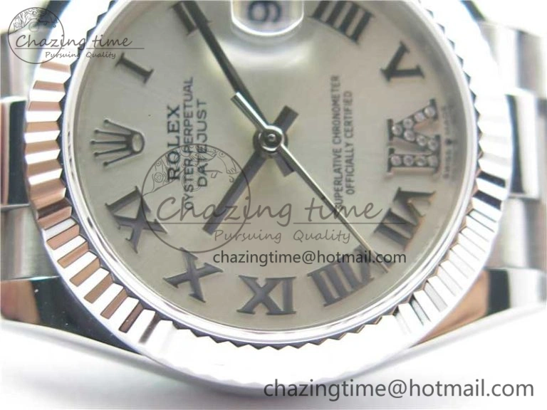 Datejust 31mm 278275 SS BP Maker Best Edition Silver Roman Dial Crystal @6 on SS President Bracelet