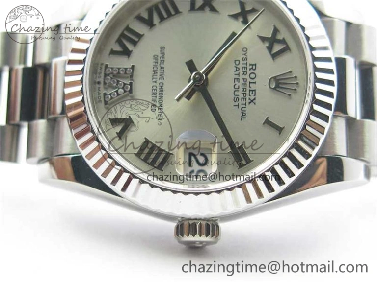 Datejust 31mm 278275 SS BP Maker Best Edition Silver Roman Dial Crystal @6 on SS President Bracelet