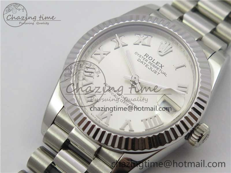 Datejust 31mm 278275 SS BP Maker Best Edition Silver Roman Dial on SS President Bracelet