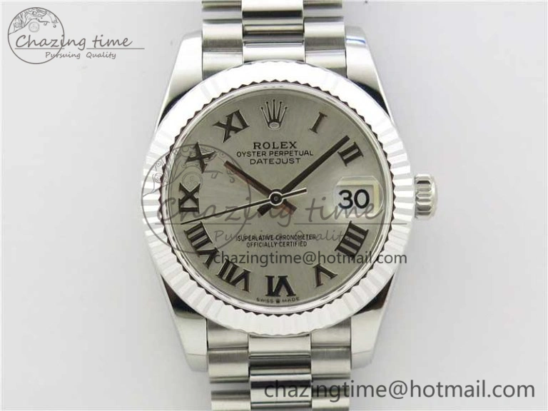 Datejust 31mm 278275 SS BP Maker Best Edition Silver Roman Dial on SS President Bracelet