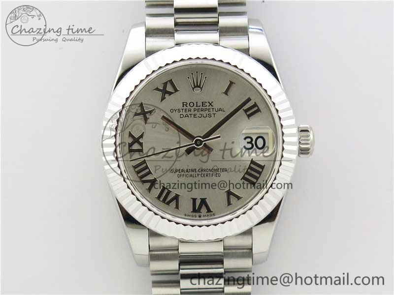 Datejust 31mm 278275 SS BP Maker Best Edition Silver Roman Dial on SS President Bracelet