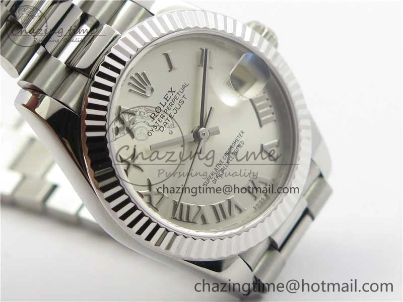 Datejust 31mm 278275 SS BP Maker Best Edition Silver Roman Dial on SS President Bracelet