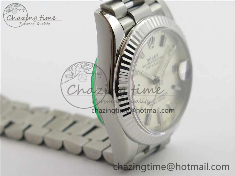 Datejust 31mm 278275 SS BP Maker Best Edition Silver Stick Markers Dial on SS President Bracelet