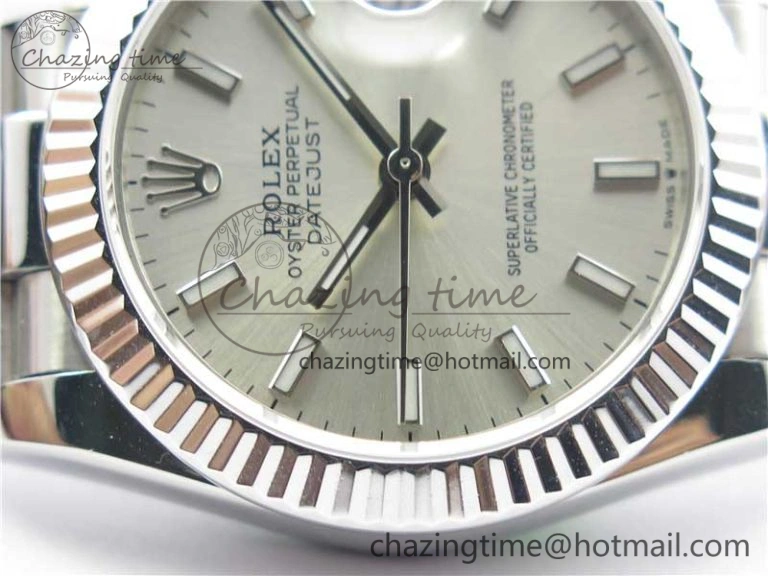 Datejust 31mm 278275 SS BP Maker Best Edition Silver Stick Markers Dial on SS President Bracelet