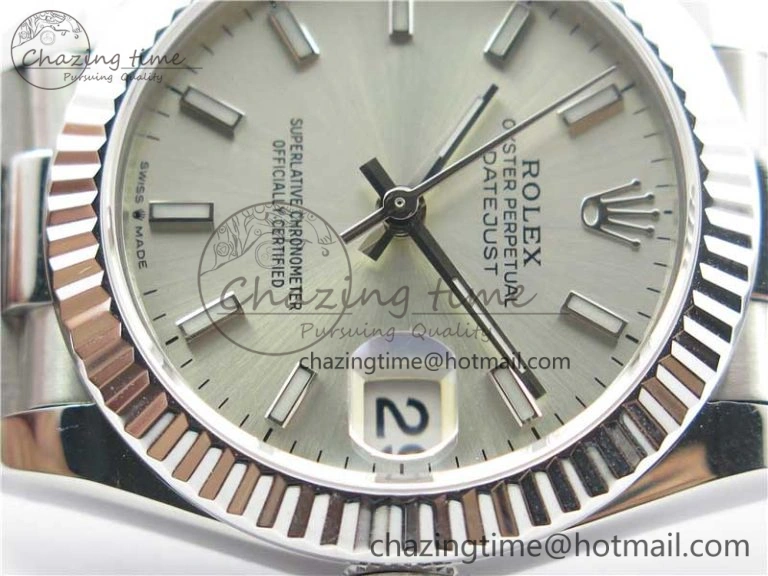 Datejust 31mm 278275 SS BP Maker Best Edition Silver Stick Markers Dial on SS President Bracelet