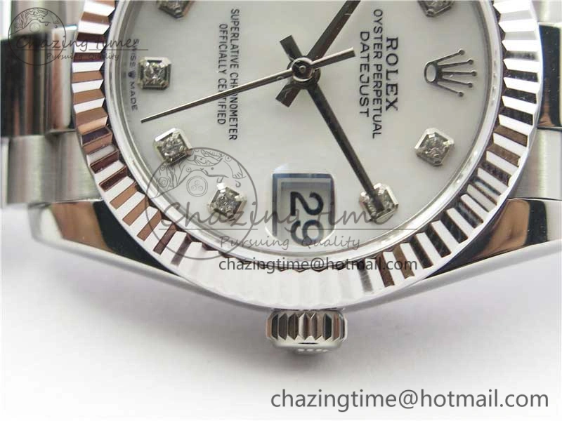 Datejust 31mm 278275 SS BP Maker Best Edition White MOP Crystals Markers Dial on SS President Bracelet