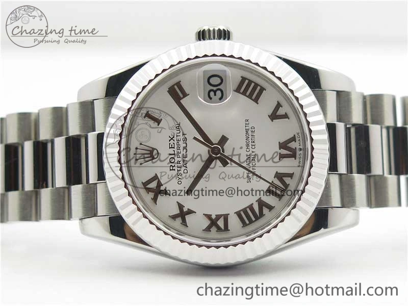 Datejust 31mm 278275 SS BP Maker Best Edition White Roman Dial on SS President Bracelet