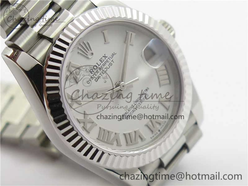 Datejust 31mm 278275 SS BP Maker Best Edition White Roman Dial on SS President Bracelet