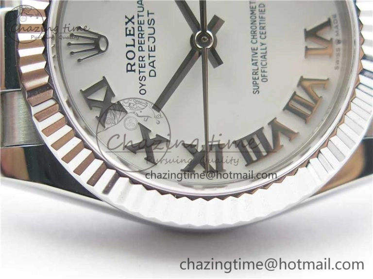 Datejust 31mm 278275 SS BP Maker Best Edition White Roman Dial on SS President Bracelet
