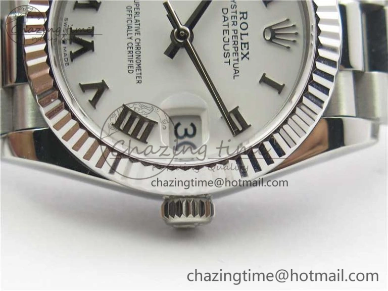 Datejust 31mm 278275 SS BP Maker Best Edition White Roman Dial on SS President Bracelet