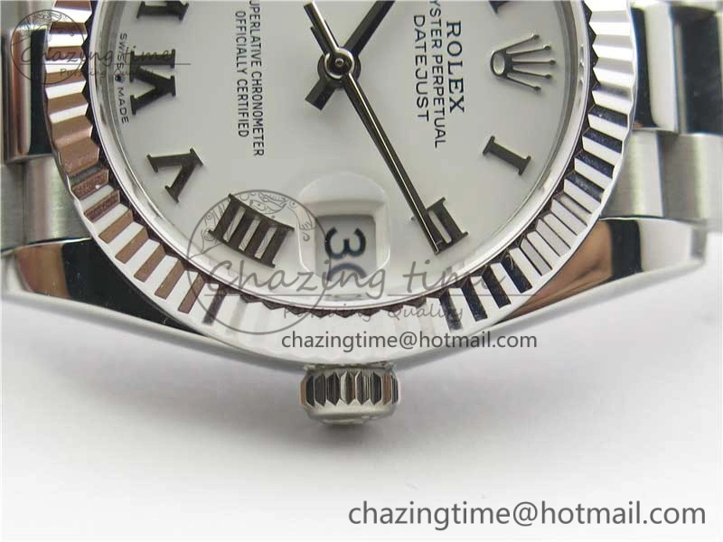 Datejust 31mm 278275 SS BP Maker Best Edition White Roman Dial on SS President Bracelet
