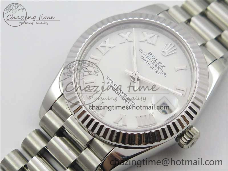 Datejust 31mm 278275 SS BP Maker Best Edition White Roman Dial on SS President Bracelet