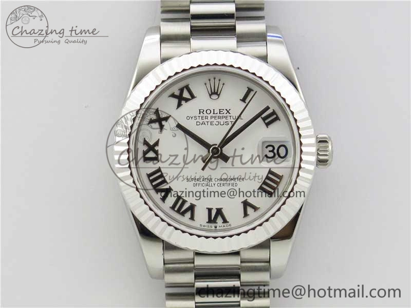 Datejust 31mm 278275 SS BP Maker Best Edition White Roman Dial on SS President Bracelet