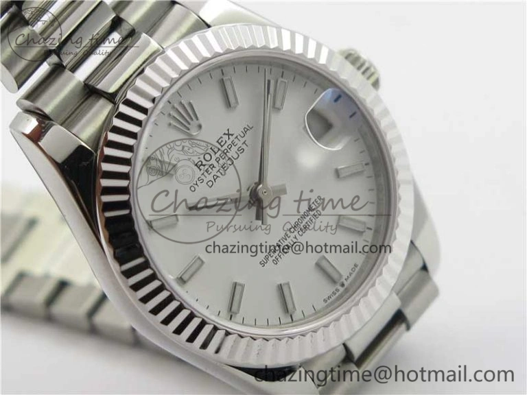 Datejust 31mm 278275 SS BP Maker Best Edition White Stick Markers Dial on SS President Bracelet