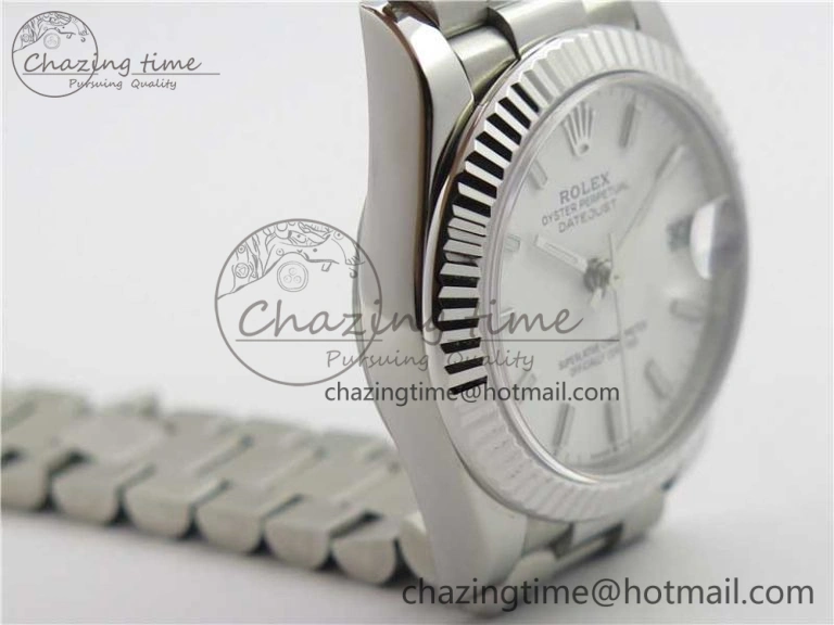Datejust 31mm 278275 SS BP Maker Best Edition White Stick Markers Dial on SS President Bracelet