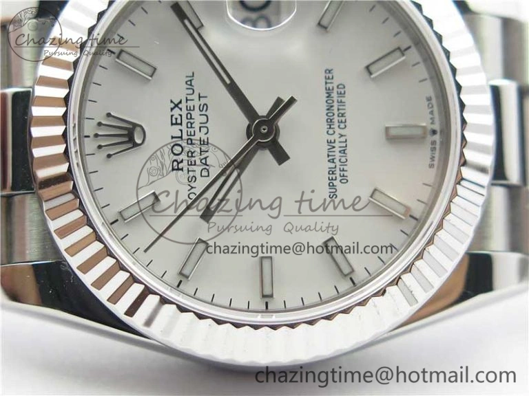 Datejust 31mm 278275 SS BP Maker Best Edition White Stick Markers Dial on SS President Bracelet