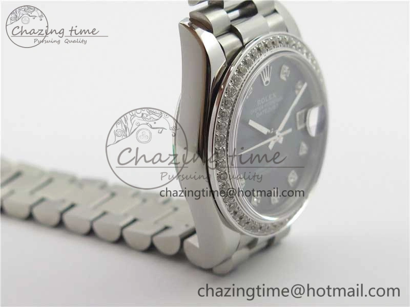 Datejust 31mm 278275 SS Crystal Bezel BP Maker Best Edition Gray MOP Dial Crystal on SS President Bracelet