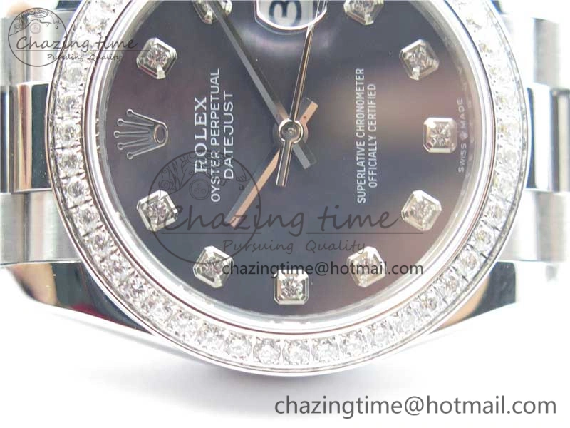 Datejust 31mm 278275 SS Crystal Bezel BP Maker Best Edition Gray MOP Dial Crystal on SS President Bracelet