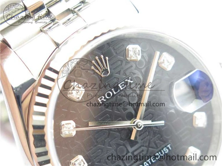 Datejust 36mm 116234 904L SS DJF 1:1 Best Edition Black Dial Diam Markers On SS Jubilee Bracelet A2824