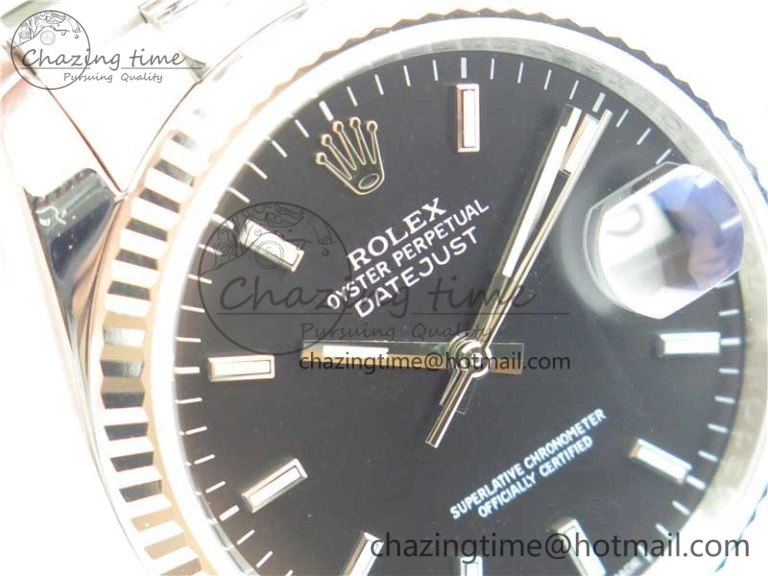 Datejust 36mm 116234 904L SS DJF 1:1 Best Edition Black Dial Sticks Markers On SS Jubilee Bracelet A2824