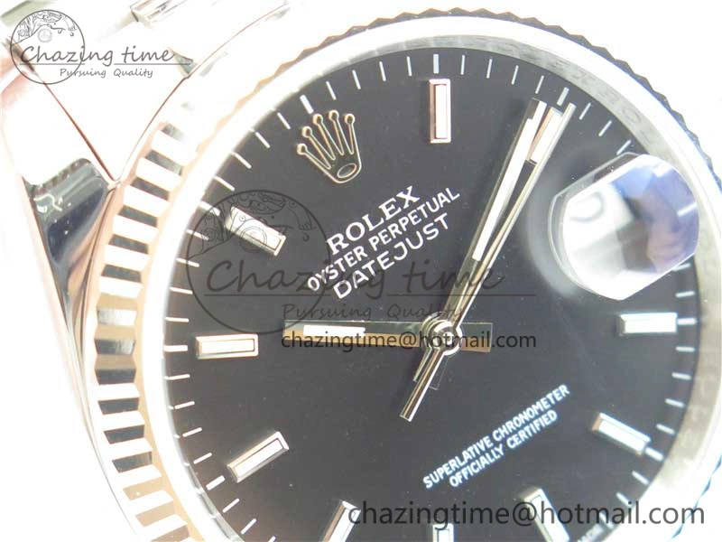 Datejust 36mm 116234 904L SS DJF 1:1 Best Edition Black Dial Sticks Markers On SS Jubilee Bracelet A2824