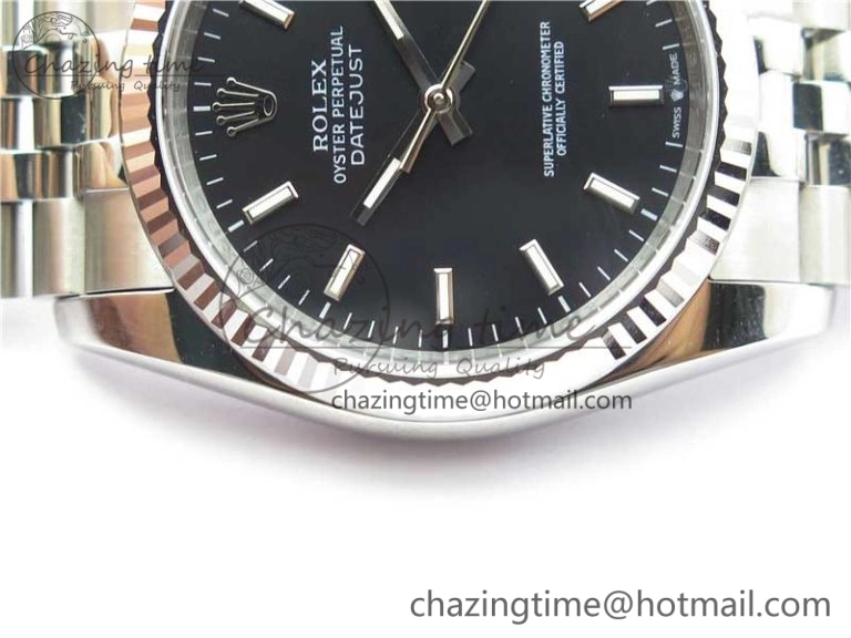 Datejust 36mm 116234 904L SS DJF 1:1 Best Edition Black Dial Sticks Markers On SS Jubilee Bracelet A2824