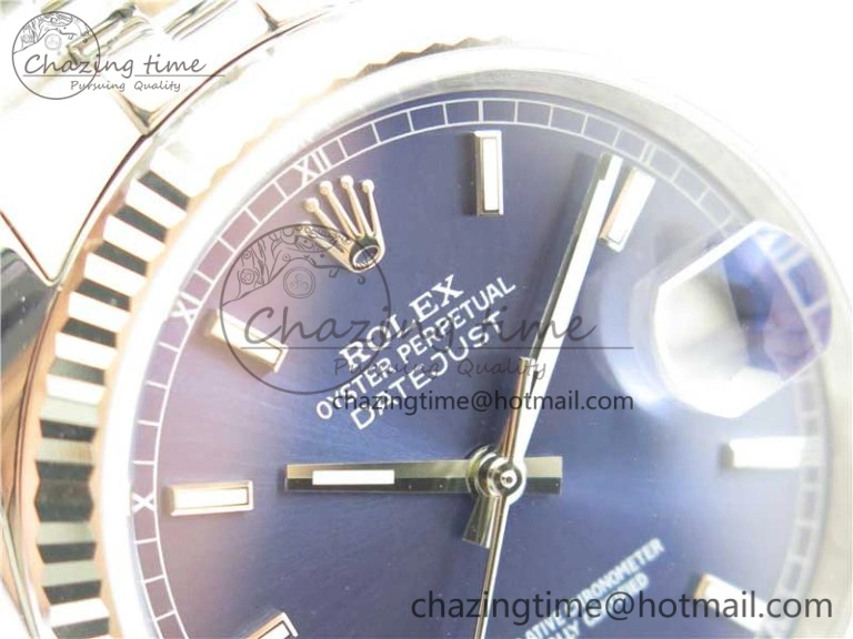 Datejust 36mm 116234 904L SS DJF 1:1 Best Edition Blue Dial Sticks Markers On SS Jubilee Bracelet A2824