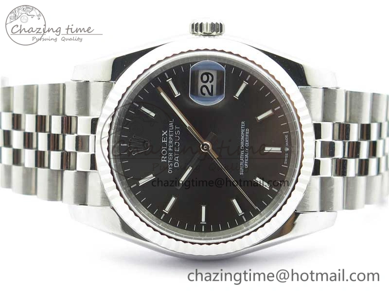 Datejust 36mm 116234 904L SS DJF 1:1 Best Edition Gray Dial Sticks Markers On SS Jubilee Bracelet A2824