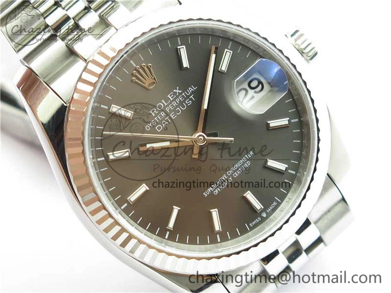 Datejust 36mm 116234 904L SS DJF 1:1 Best Edition Gray Dial Sticks Markers On SS Jubilee Bracelet A2824
