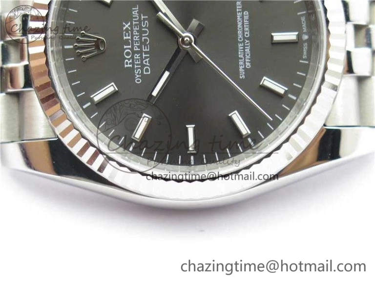 Datejust 36mm 116234 904L SS DJF 1:1 Best Edition Gray Dial Sticks Markers On SS Jubilee Bracelet A2824
