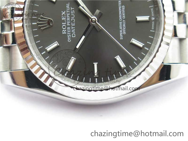 Datejust 36mm 116234 904L SS DJF 1:1 Best Edition Gray Dial Sticks Markers On SS Jubilee Bracelet A2824