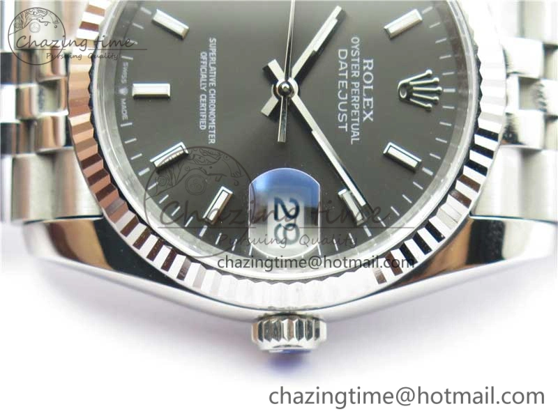 Datejust 36mm 116234 904L SS DJF 1:1 Best Edition Gray Dial Sticks Markers On SS Jubilee Bracelet A2824