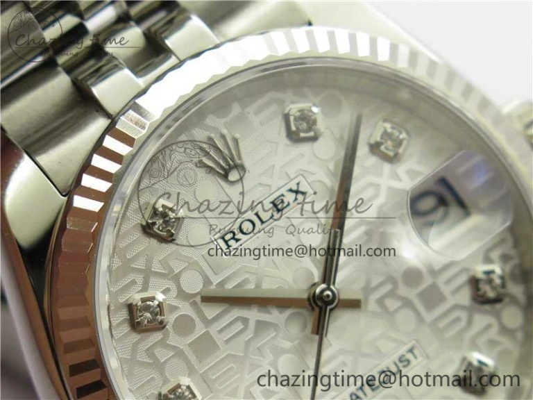 Datejust 36mm 116234 904L SS DJF 1:1 Best Edition Silver Dial Diam Markers On SS Jubilee Bracelet A2824