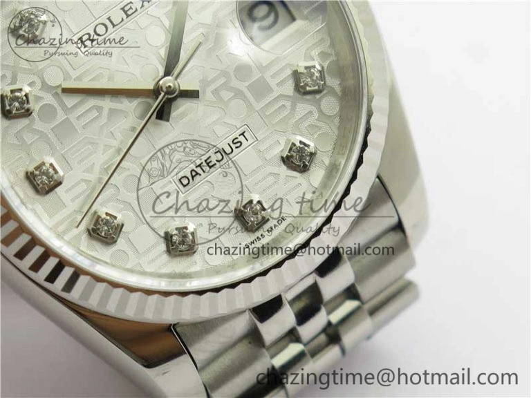 Datejust 36mm 116234 904L SS DJF 1:1 Best Edition Silver Dial Diam Markers On SS Jubilee Bracelet A2824