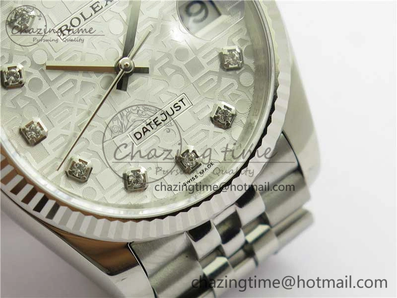 Datejust 36mm 116234 904L SS DJF 1:1 Best Edition Silver Dial Diam Markers On SS Jubilee Bracelet A2824