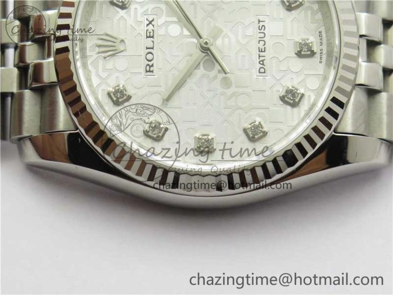 Datejust 36mm 116234 904L SS DJF 1:1 Best Edition Silver Dial Diam Markers On SS Jubilee Bracelet A2824
