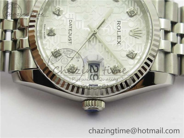 Datejust 36mm 116234 904L SS DJF 1:1 Best Edition Silver Dial Diam Markers On SS Jubilee Bracelet A2824