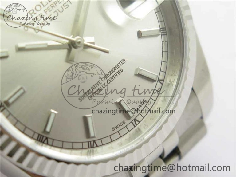 Datejust 36mm 116234 904L SS DJF 1:1 Best Edition Silver Dial Sticks Markers On SS Jubilee Bracelet A2824