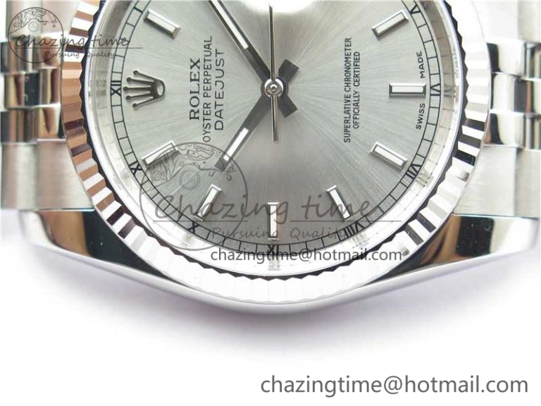 Datejust 36mm 116234 904L SS DJF 1:1 Best Edition Silver Dial Sticks Markers On SS Jubilee Bracelet A2824