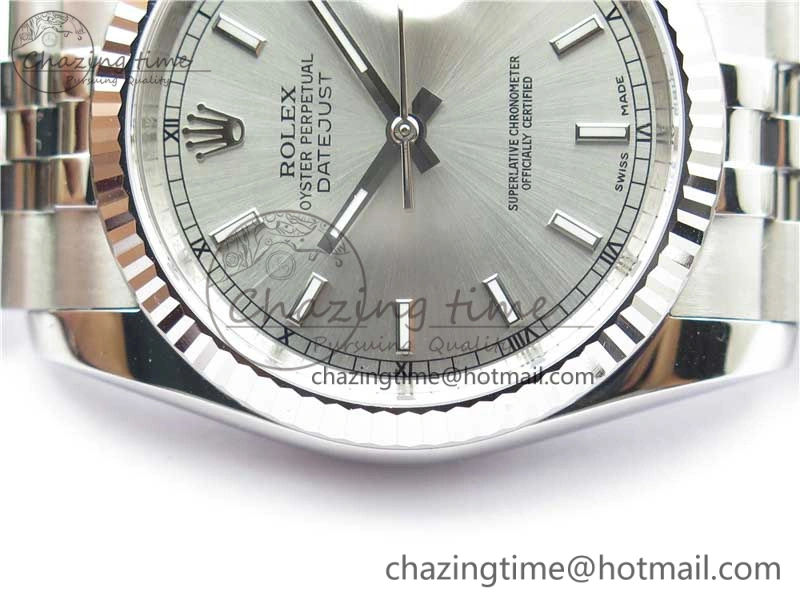 Datejust 36mm 116234 904L SS DJF 1:1 Best Edition Silver Dial Sticks Markers On SS Jubilee Bracelet A2824