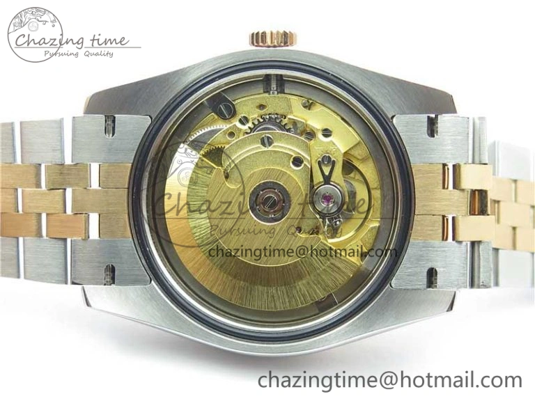 Datejust 36mm 116234 904L SS RG DJF 1:1 Best Edition Brown Dial Diam Markers On SS RG Jubilee Bracelet A2824