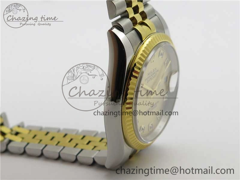 Datejust 36mm 116234 904L SS YG DJF 1:1 Best Edition Yellow Dial Diam Markers On SS YG Jubilee Bracelet A2824